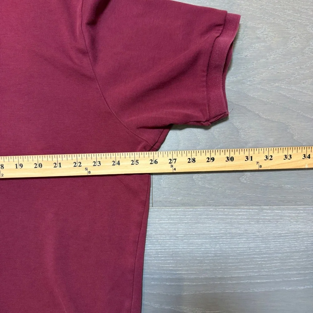 Polo Ralph Lauren Mens XL‎ Burgundy Maroon Short Sleeve Pique Polo Shirt Cotton